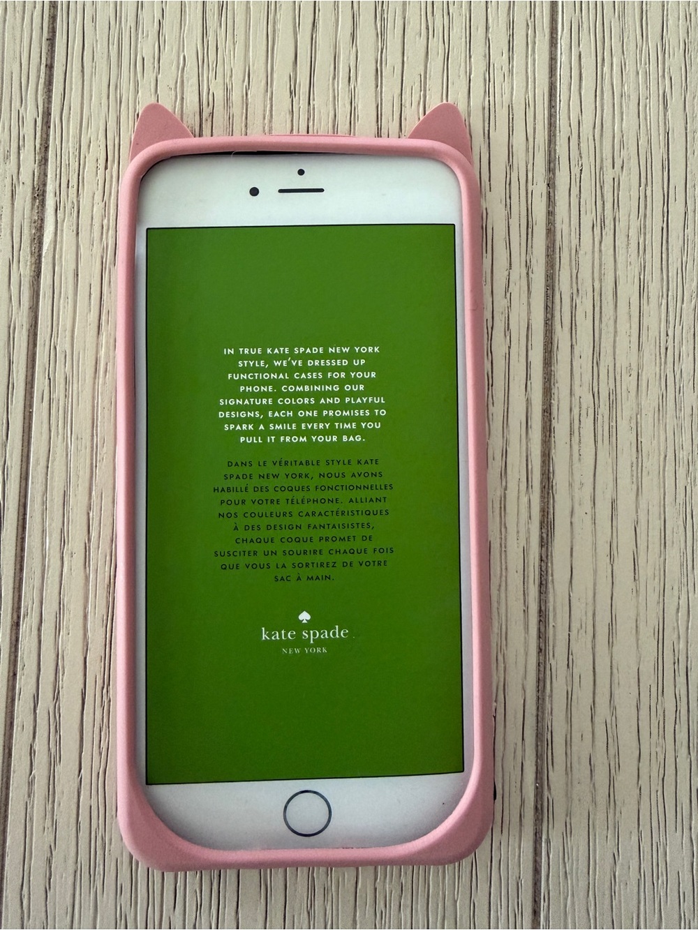 kate spade Pink Cat Ear Silicone iPhone Case